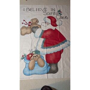 Daisy Kingdom Door Panel I Believe In Santa Vintage 1990 35x44”
